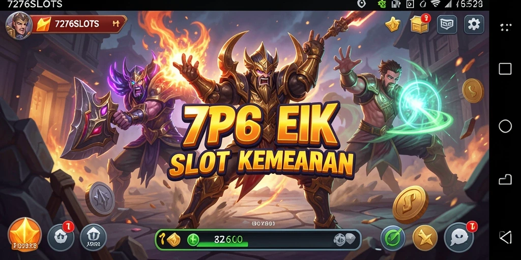 Tangkapan layar menunjukkan aksi intens dalam pertarungan di 7276SLOTS.
