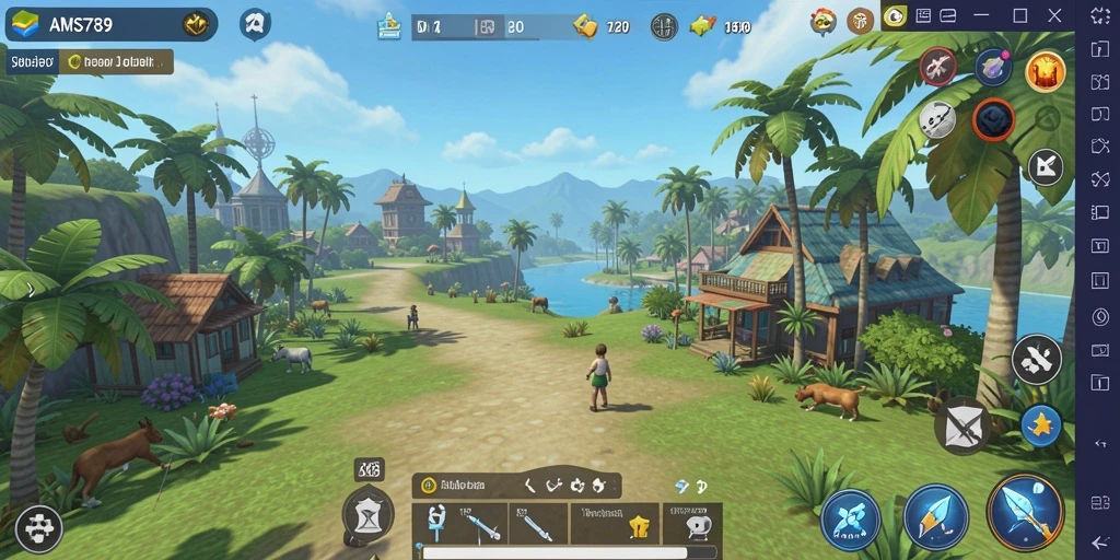 Screenshot utama AMS789 menampilkan kehidupan sehari-hari dalam gameplay simulation yang seru.