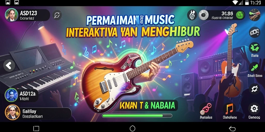 Tampilan gameplay menarik dari ASD123 dengan efek musik yang memukau.