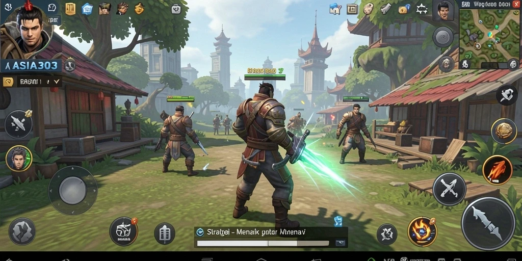 Menampilkan pertempuran aktif dalam gameplay ASIA303 yang menarik.
