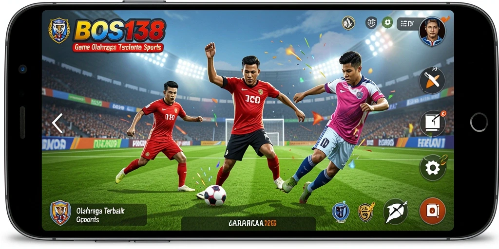 Tampilan seru gameplay BOS138 dengan aksi olahraga yang mendebarkan.