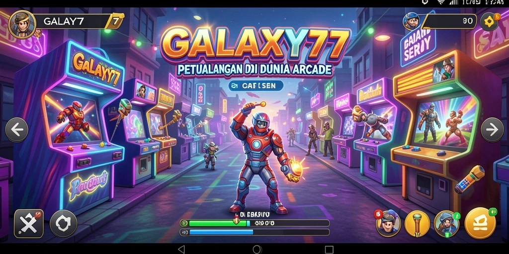 Tampilan gameplay menarik GALAXY77 dalam aksi penuh warna.