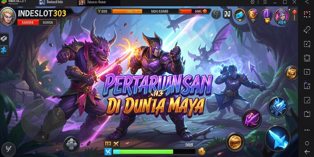 Gameplay mendebarkan di arena Fighting yang intens.