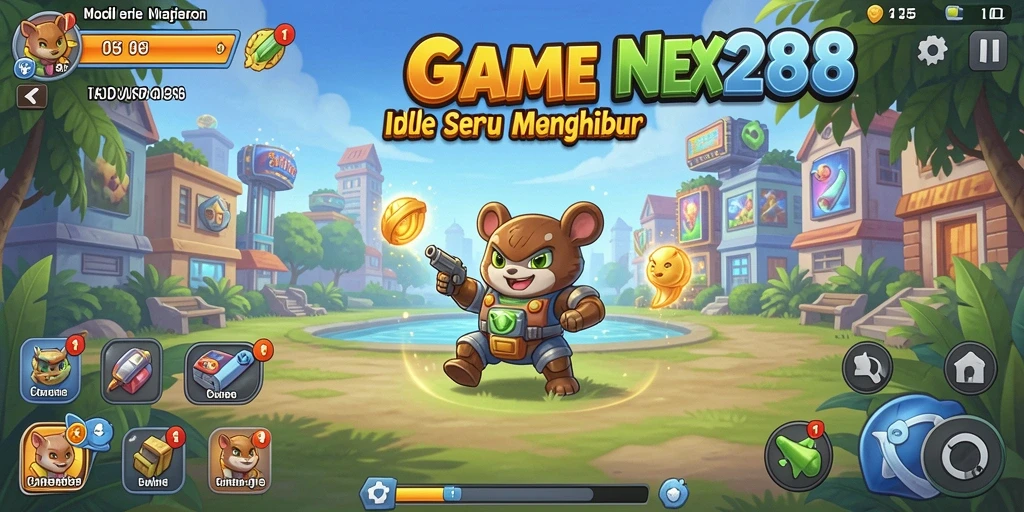 Screenshot menampilkan gameplay seru dari NEX288 dengan kemajuan otomatis.