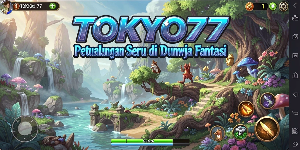 Screenshot utama TOKYO77 menampilkan aksi seru dalam petualangan.
