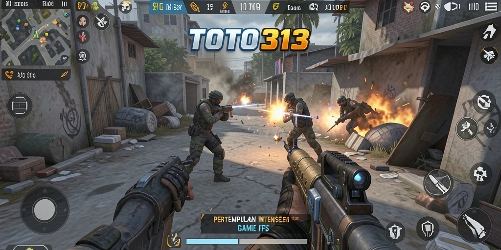 Tangkapan layar dari gameplay epik TOTO313 di medan perang.