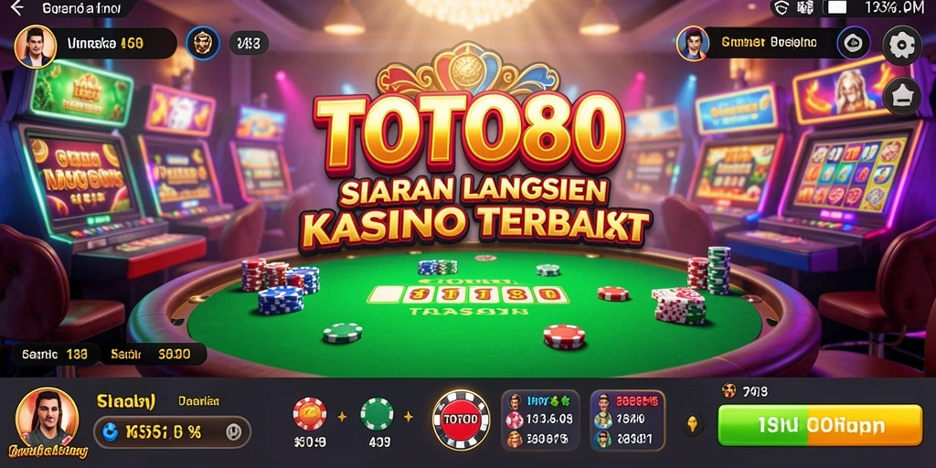 Tampilan permainan Live Casino TOTO80 yang mengasyikkan.