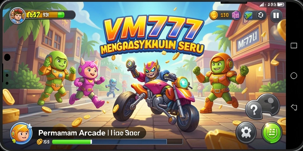 Screenshot gameplay VM777 menampilkan aksi seru dalam permainan Arcade.
